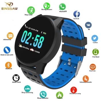 

BINSSAW Men Women Smart Watch Men Women Blood Pressure Waterproof Activity Fitness tracker Heart Rate Monitor Sport Smart Watch