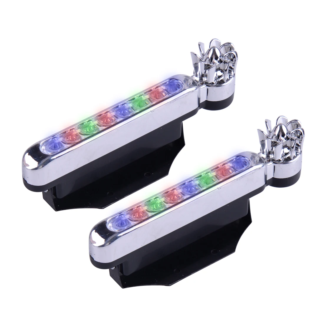 Multicolour CITALL 2 шт. 12V ветросиловой энергии 8 светодиодный Автомобильные фары дневного света DRL Вождения LED противотуманная Лампа фонарь свет - Испускаемый цвет: Multicolour