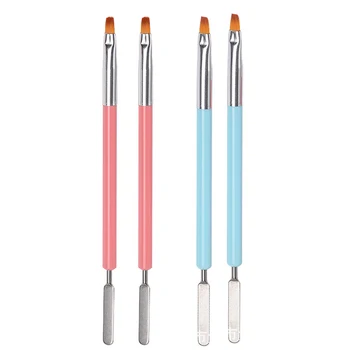 

4pcs Double Head Nail Art Dotting Painting Pen Brush Cuticle Remover Tools Adjusting Knife Embossing Stick Pen Supplies