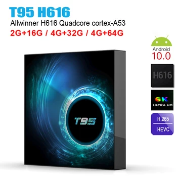 

T95 TV Box Android 10 4g 64gb 32gb Allwinner H616 Quad Core 1080P H.265 4K TVBOX For Android 10.0 Set top box 2GB 16GB