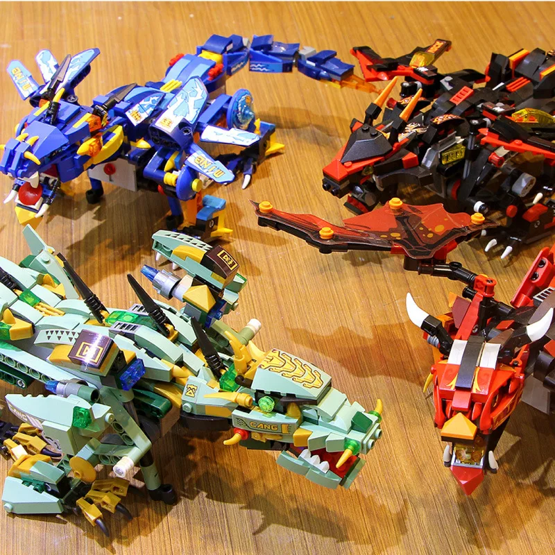 

Yuxing Thunder Dragon Storm Dragon Lord War Dragon Kungfu Dragon Set Remote control electric building blocks for Kid Toys