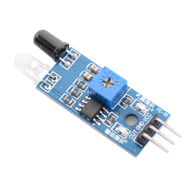 Obstacle Avoidance Trolley Sensor/Infrared Barrier Module/Black and White Line Identification Distance Adjust | Компьютеры и офис