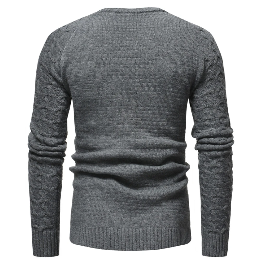 suéter de cuello сиреневого цвета para hombre nuevo de otoño, Джерси de цвет liso para hombre, Куэльо alto ajustado, suéter, Джерси