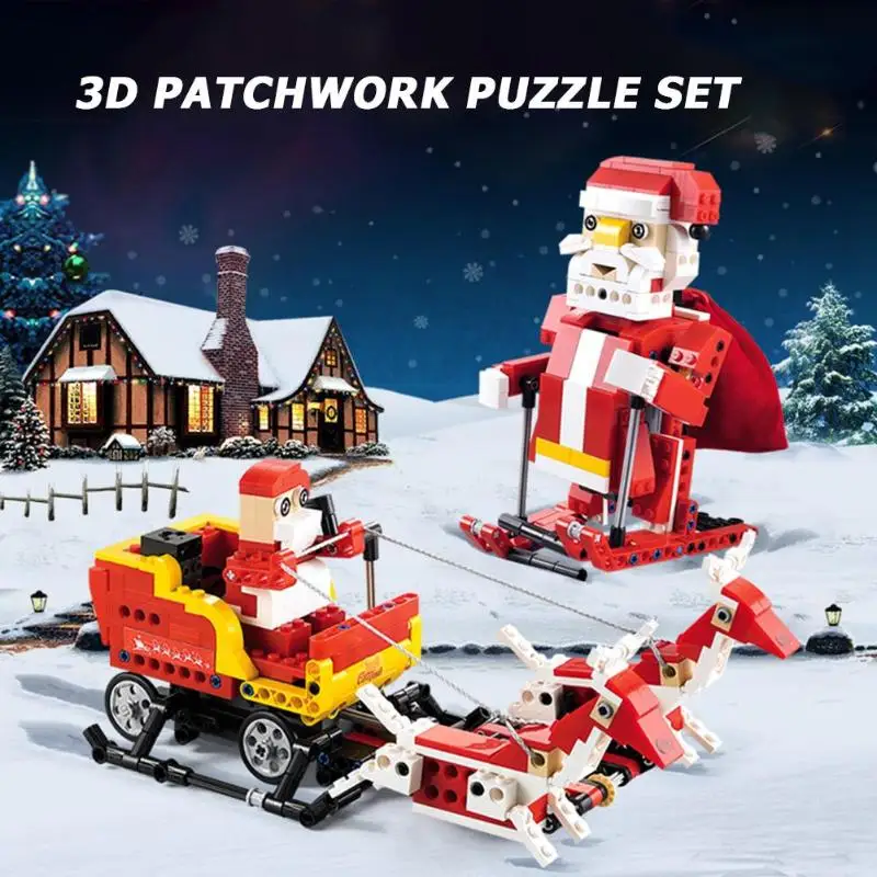 Christmas Series Assembled Man Santa Claus Building Blocks DIY Bricks Toys For Children Educational Toys Christmas Gifts