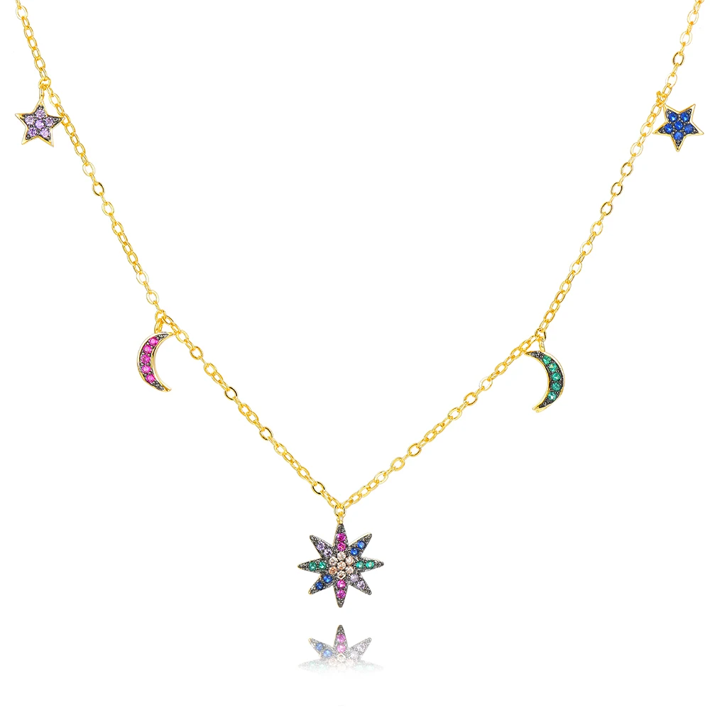 SISCATHY роскошное ожерелье с подвеской в виде звезды луны красивое модное украшение