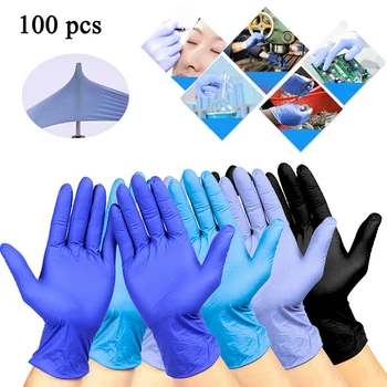 

100PCS 5 Color Disposable Gloves Latex Dishwashing/Kitchen/Work/Rubber/Garden Gloves Universal For Left and Right Hand