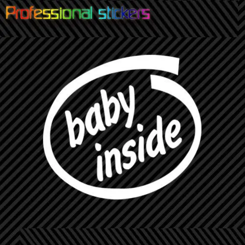 

Baby Inside Sticker Die Cut Self Adhesive Vinyl Decal Car Safety Infant for Car, Laptops, Motorcycles, Office Supplies