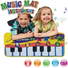 Детский музыкальный ковер с клавиатурой, игровой коврик для фортепиано с 6 звуками животных, Обучающие музыкальные игрушки для детей, подарок для детей