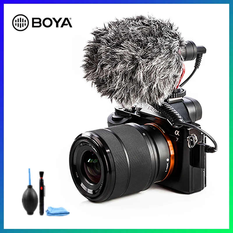 BOYA BY-MM1 микрофон для видеозаписи компактный VS Rode VideoMicro записывающий на камеру Sony A7