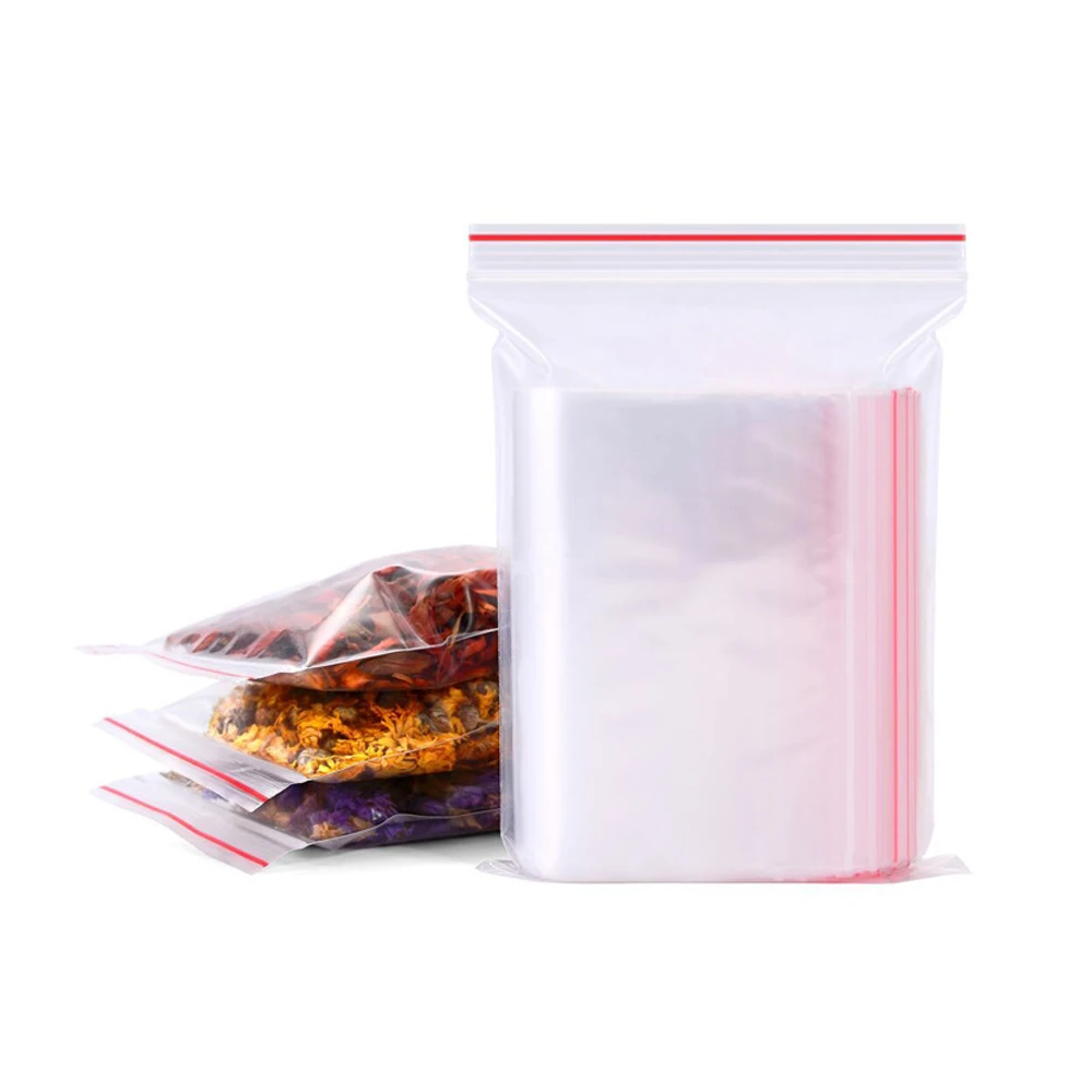Seal Fresh Bag Self Adhesive Package Candy Sealed Food 100 Pcs Transparent Plastic Bags Storage | Дом и сад