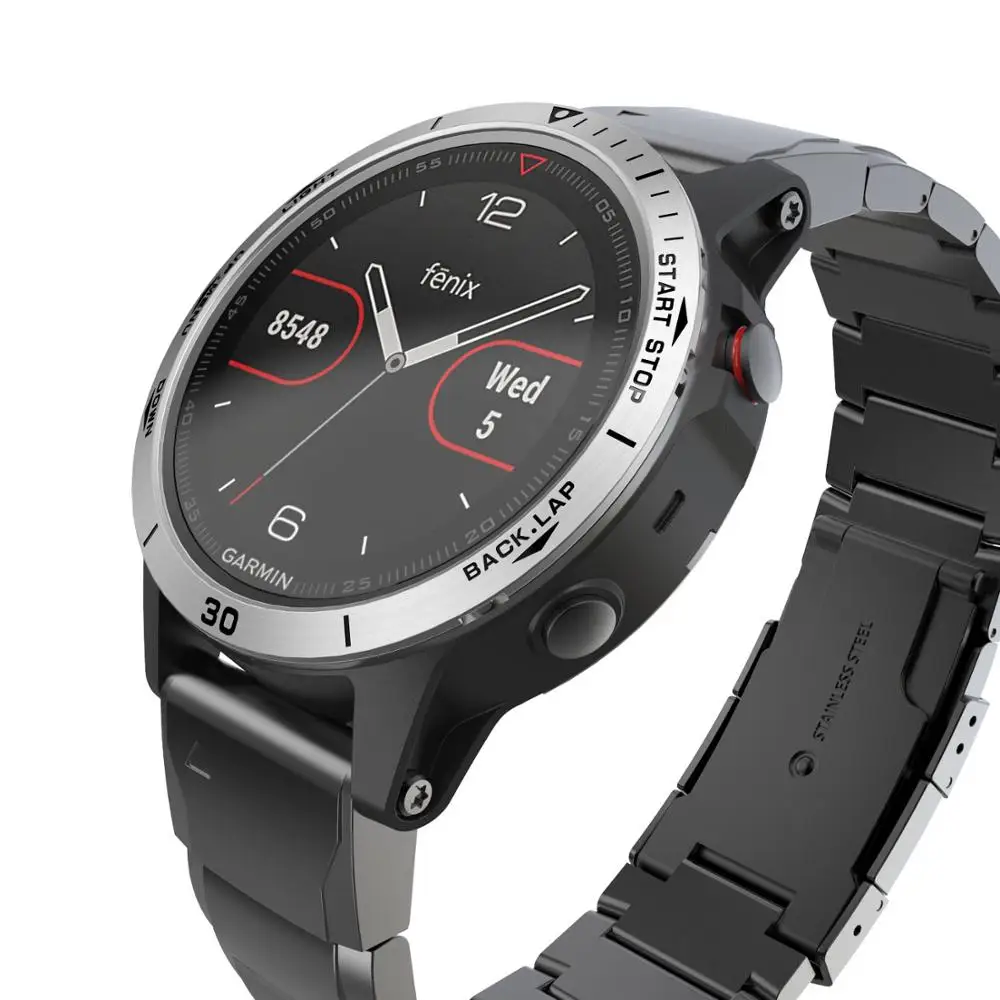 Watch Protective Case Watch Cover Watch Protective Cover Watch Bezel Insert Ring Watch Bezel Watch Accessory Stainless Steel Bezel Styling Ring For Garmin Fenix 5/5 Plus