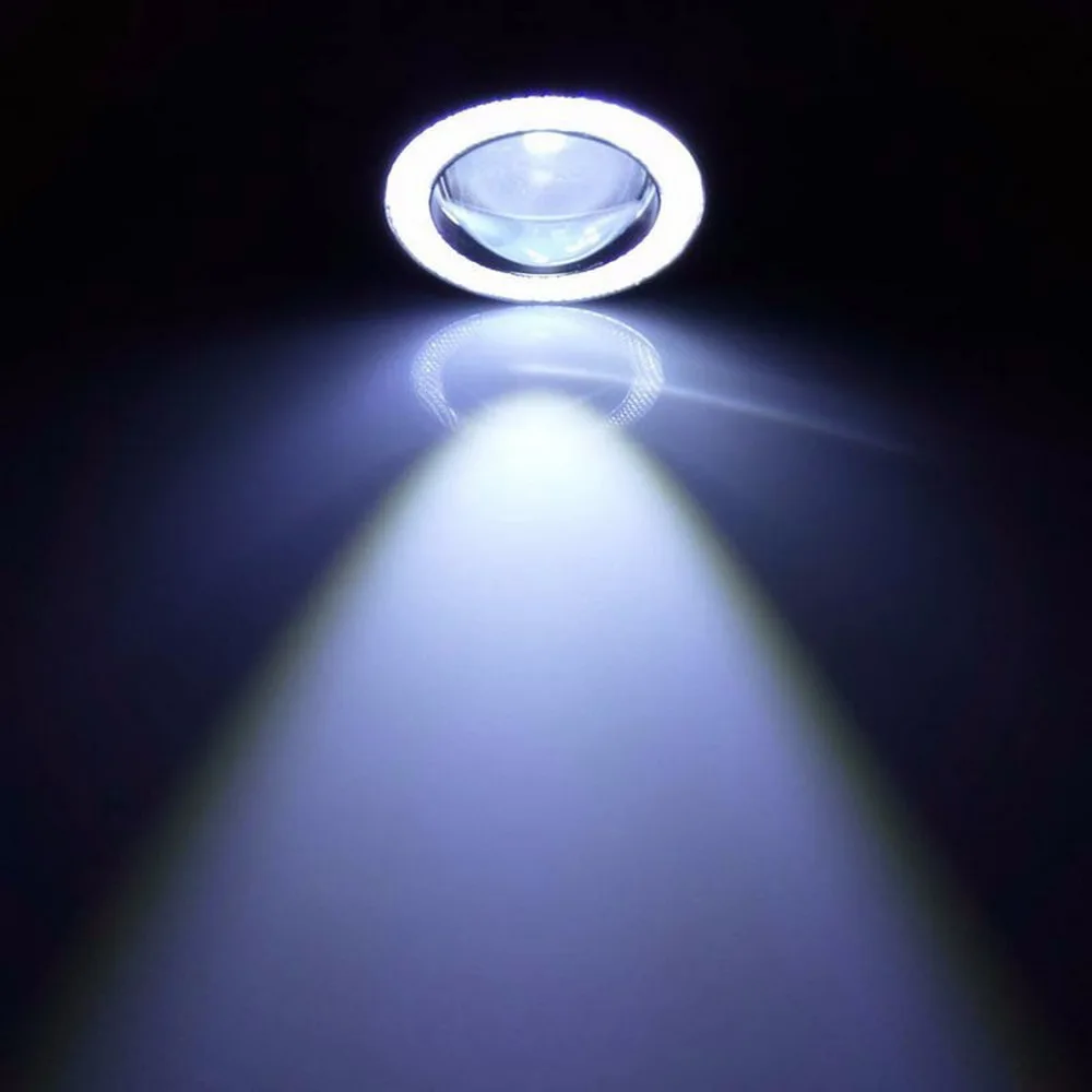 2 шт./компл. Универсальный Автомобильный светильник светодиодный туман светильник белый Ангел глаз кольцо дальнего света репроектора лампы фары для автомобилей COB светильник светодиодный противотуманный фонарь