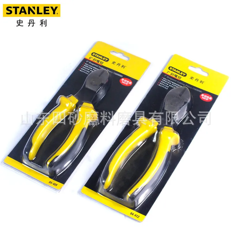 Стэнли Stanley84-409 ntn с блестками; большие размеры с высоким содержанием углерода Сталь диагональные плоскогубцы Острогубцы наклонные кусачки 6-дюймовый 7-дюймовый плоскогубцы