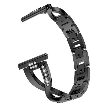 

22mm Crystal Bling Metal Strap Watch Band for Samsung Gear S3 Frontier FKU66