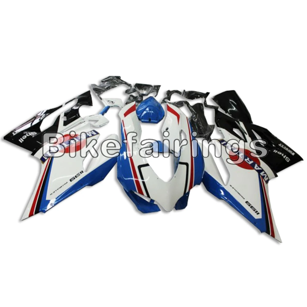 Для Ducati 899 1199 2013 13 14 Кузов мотоцикла ABS пластик белый синий и черный Понижающие Cowlings