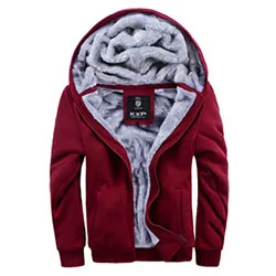 Плюс Размер M-5XL толстовка с капюшоном утепленная плюс бархатная свободная ветрозащитная Теплая мужская одежда с капюшоном зимняя мягкая рубашка на молнии для отдыха - Цвет: Red