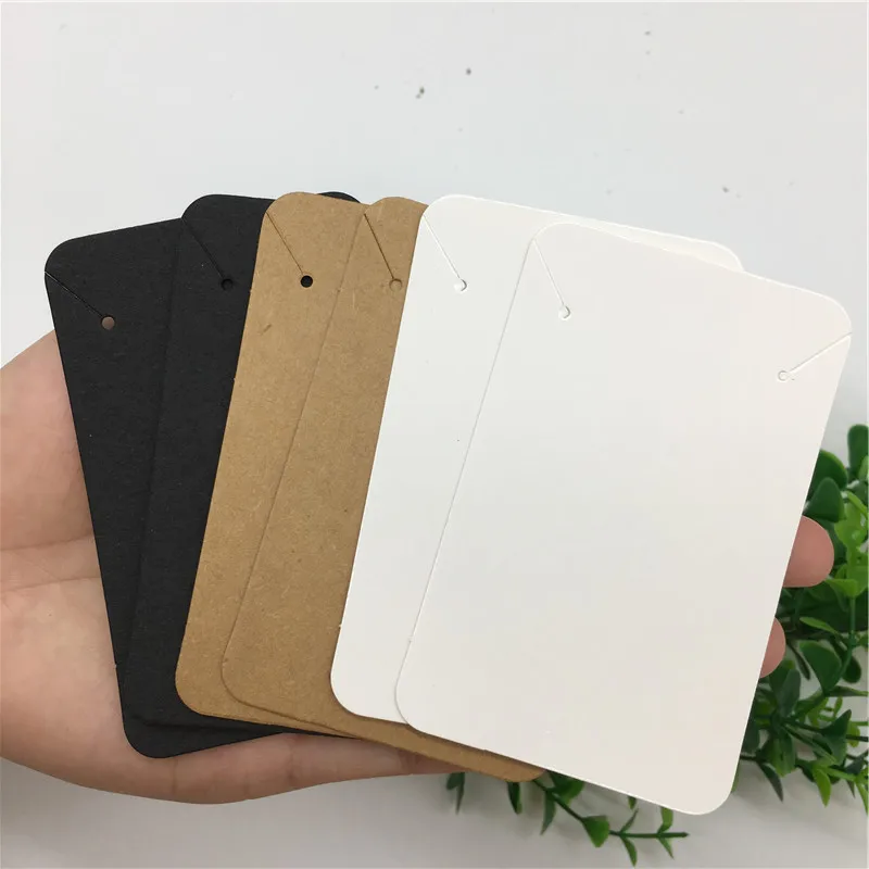 50Pcs Kraft Necklaces Paper Tag Card Cardboard Jewelry Hang Price For DIY Pendant Display 8.8x5.6cm | Украшения и аксессуары