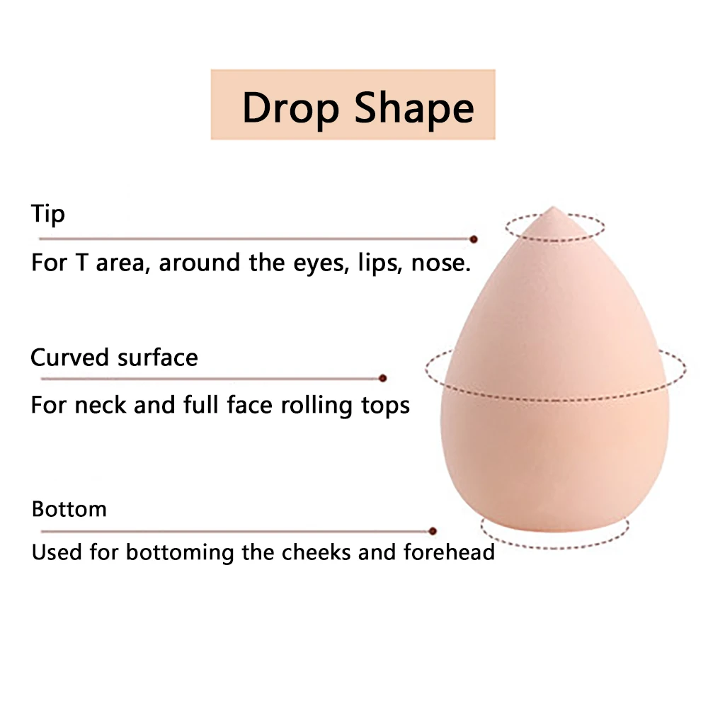 1 шт. спонж для макияжа с каплями воды, мягкая Жидкая основа для лица, BB крем для сухого и влажного смешивания, косметические инструменты для красоты