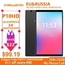 Teclast P10HD 4G โทรศัพท์แท็บเล็ต OCTA Core 10.1 นิ้ว IPS 1920 × 1200 3GB RAM 32GB ROM SC9863A GPS Android 9.0 6000mAh Tablet PC(China)