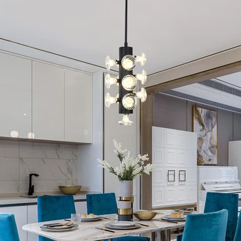 

Modern Iron Glass Pendant Lights Lighting LED Pendant Lamp Dining Living Room Bedroom Kitchen Fixtures Loft Decor Hanging Lamp