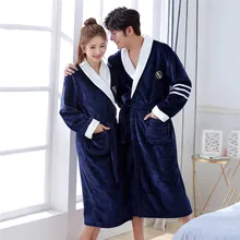 Пижамы халат для мужчин и wo мужчин коралловый флис домашний халат сплошной цвет интимное нижнее белье длинный рукав кимоно купальный Халат