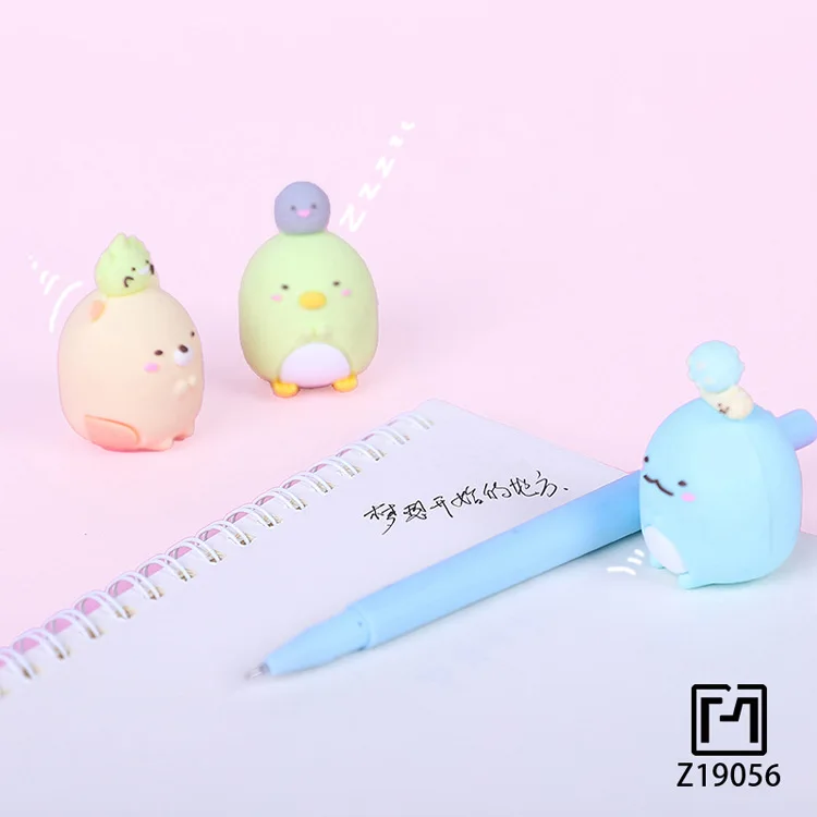 Kawaii sumikko gurashi мультипликационная гелевая ручка с животными 0,5 мм черная чернильная ручка угловой РОЛИК ручка школьные канцелярские принадлежности