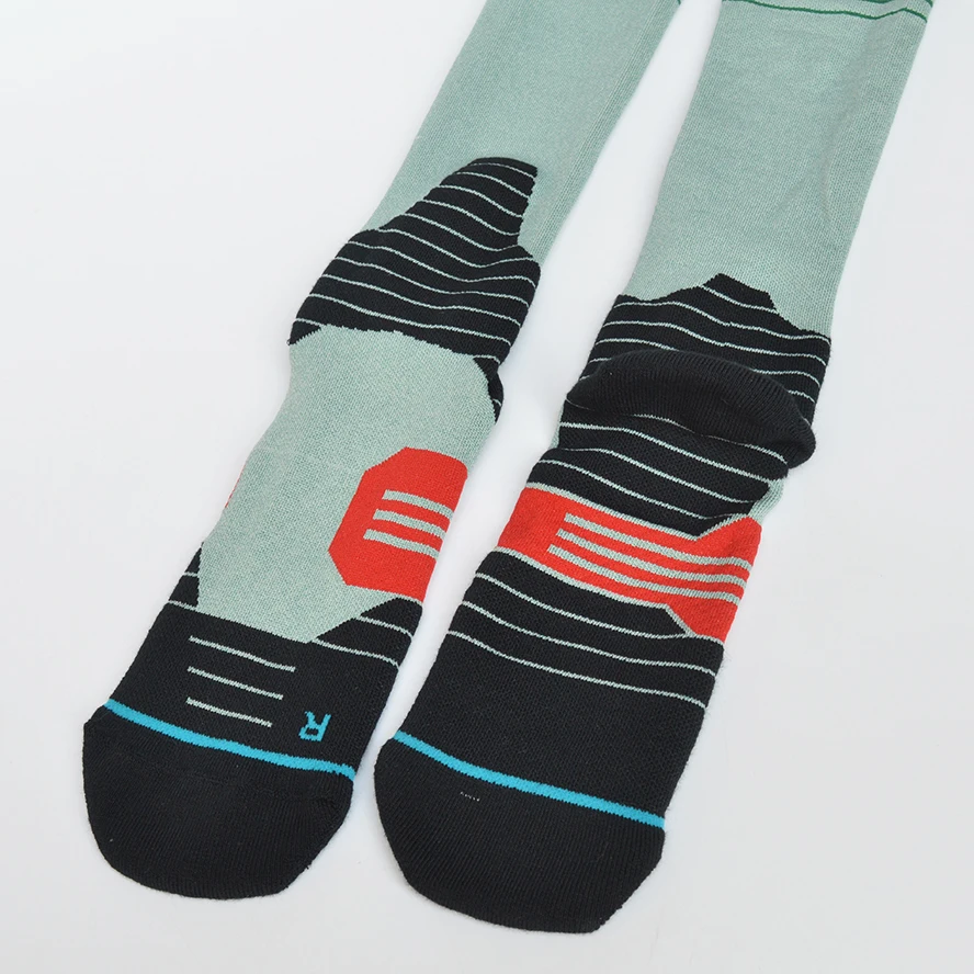 Носки в полоску носки Цвет пик велосипедные носки Полотенца дно Coolmax компрессионный бег Лыжный Спорт Пеший туризм Носок с подогревом для Для мужчин и Для женщин