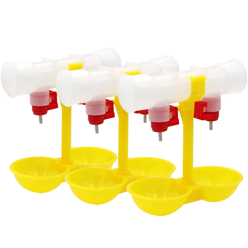 Bebedero para pollos con doble colgante, bebedero para pezones con bola de doble colgante, 25cm, venta al por mayor, comederos para codorniz, 10 Uds.