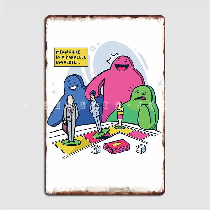 

Meeple Вселенная металлическая табличка домашний персонализированный кинотеатр гостиная жестяной знак плакат