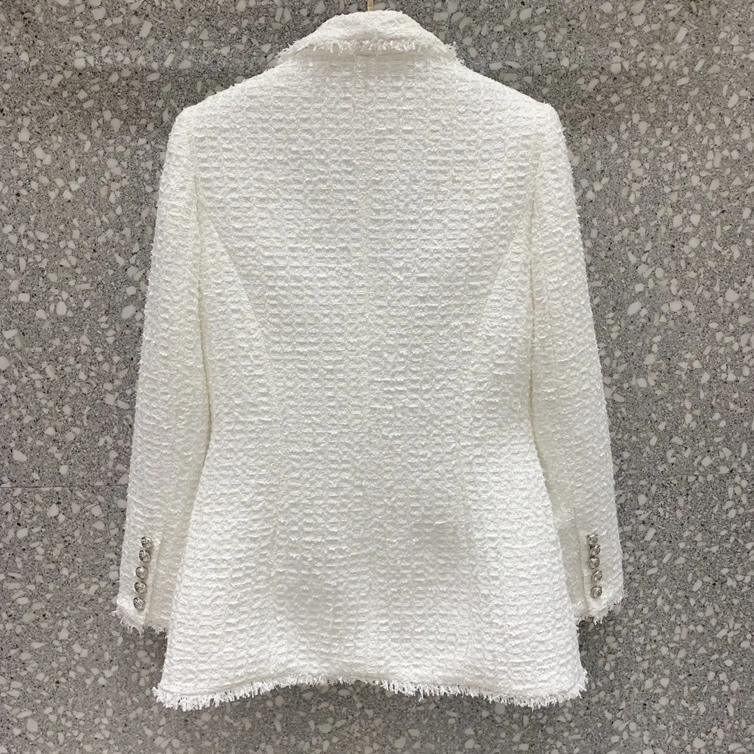 new ladies high quality fashion long sleeve lapel solid color woollen jacket 0930