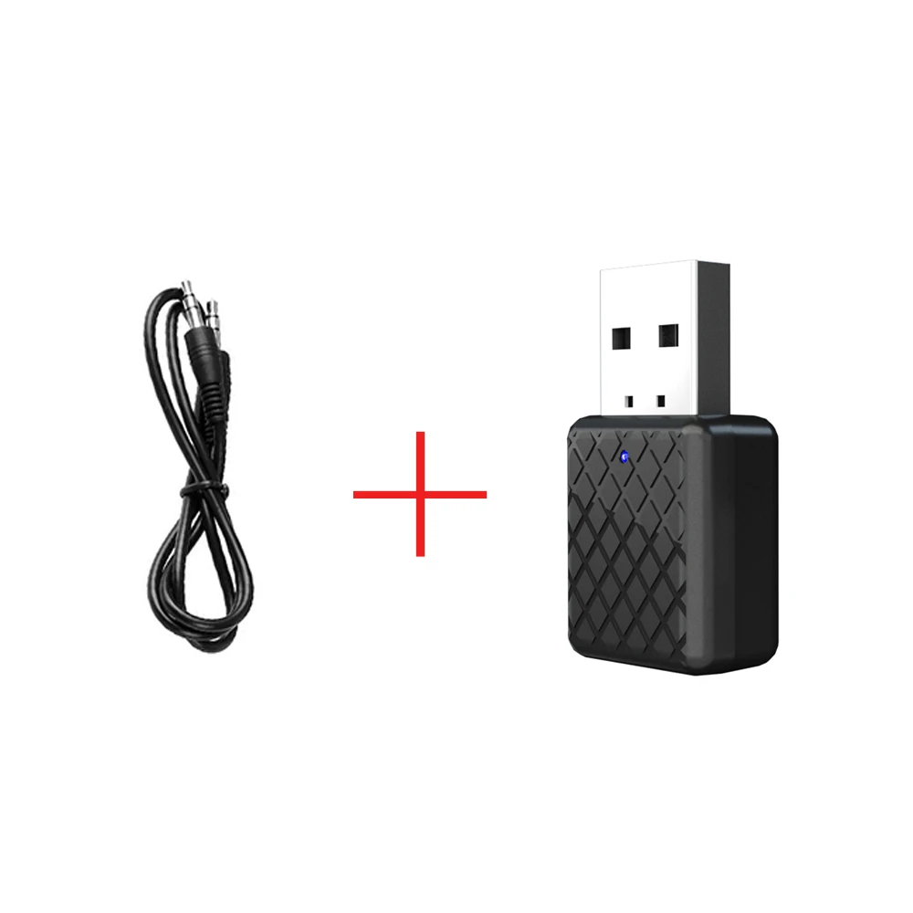 KN322 Black Bluetooth 5,0 аудио передатчик приемник Мини 3,5 мм AUX Стерео Bluetooth передатчик для ТВ ПК беспроводной адаптер для автомобиля с RCA - Цвет: KN322 Black