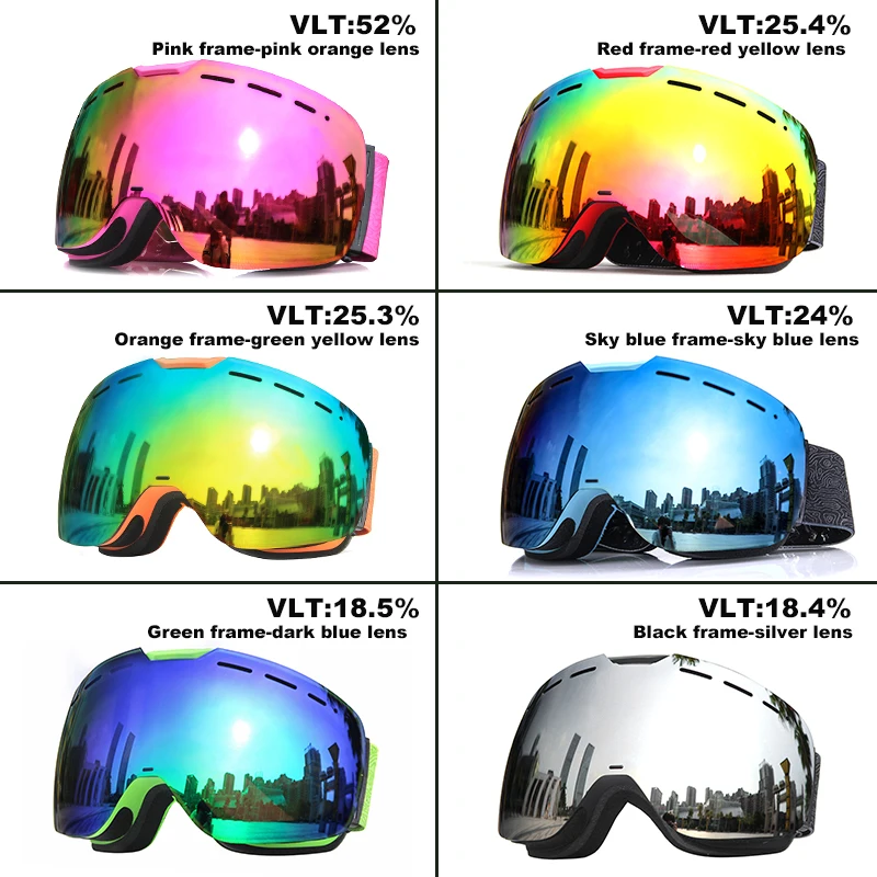 Mosodo Magnetic Ski Goggles Magnet Snowmobile Anti-fog Skiing Eyewear Snow Large Spherical Winter Ski Glasses Brightening len Mosodo Magnetic Ski Goggles Magnet Snowmobile Anti-fog Skiing Eyewear Snow Large Spherical Winter Ski Glasses Brightening len