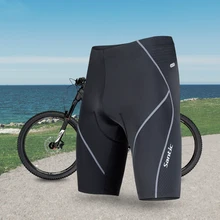 Мужские велосипедные шорты Santic с подкладкой Coolmax 4D Pad, противоударные шорты SANTIC R-FEEL, не скатываются, одежда для велоспорта, шорты MC05032