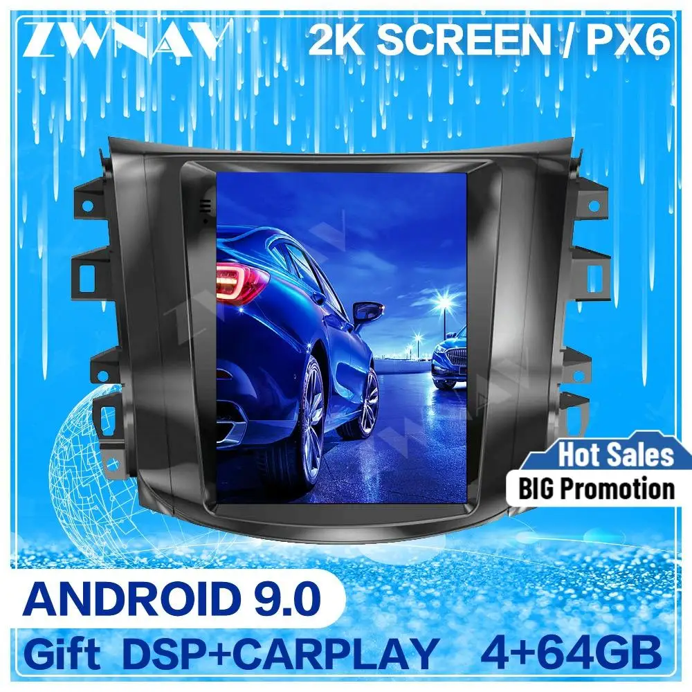 

Tesla screen Android 9.0 Car Multimedia Player For Nissan Navara 2017 car GPS Navigation Auto video audio radio stereo head unit
