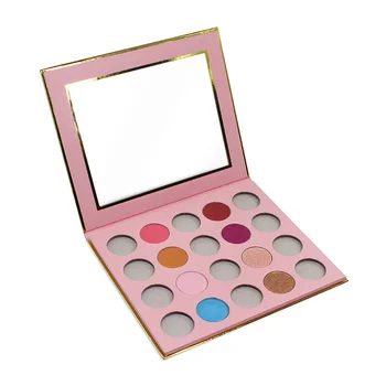 

100 Piece Custom Colorful Makeup Pink Glitter Shimmer Empty Eyeshadow Palette Organizer Top Private Label Custom Packaging Logo