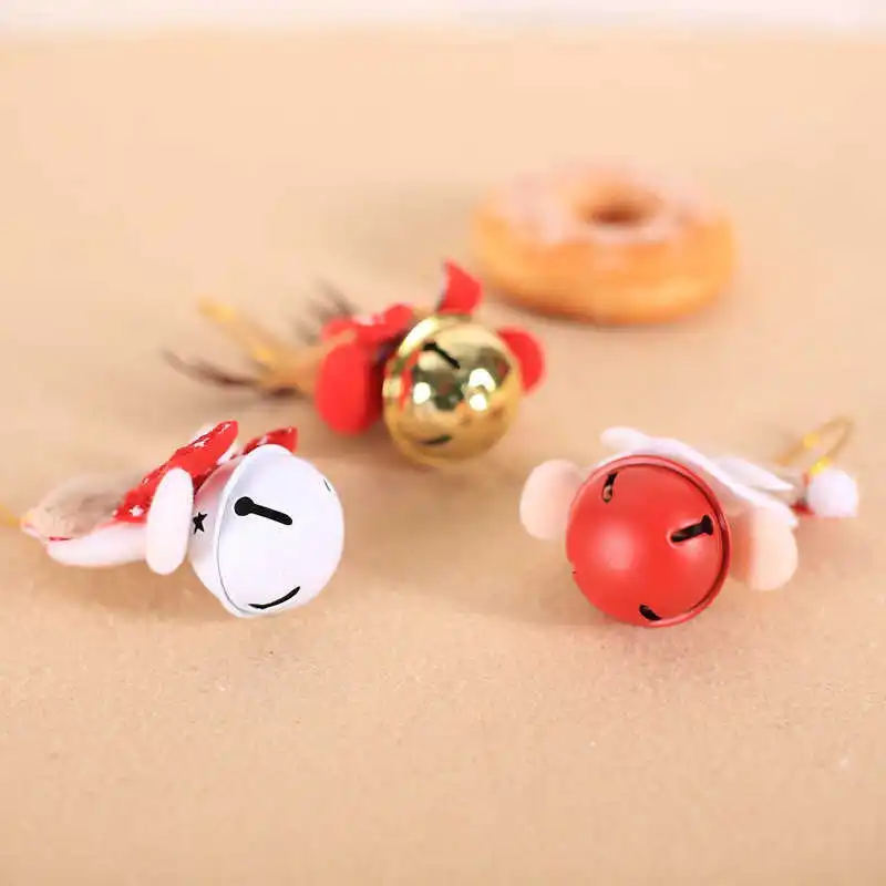 Christmas Pendants Doll with Bells Snowman/Santa Claus/Elk Style For Christmas Tree Hanging Art Crafts Accessories