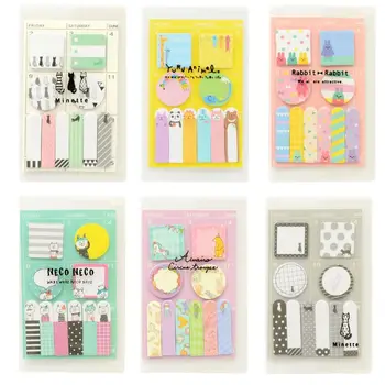 

1PC Cat Rabbit Sheep Memo Pad Week Plan Memo Sticky Note Office School Supplies
