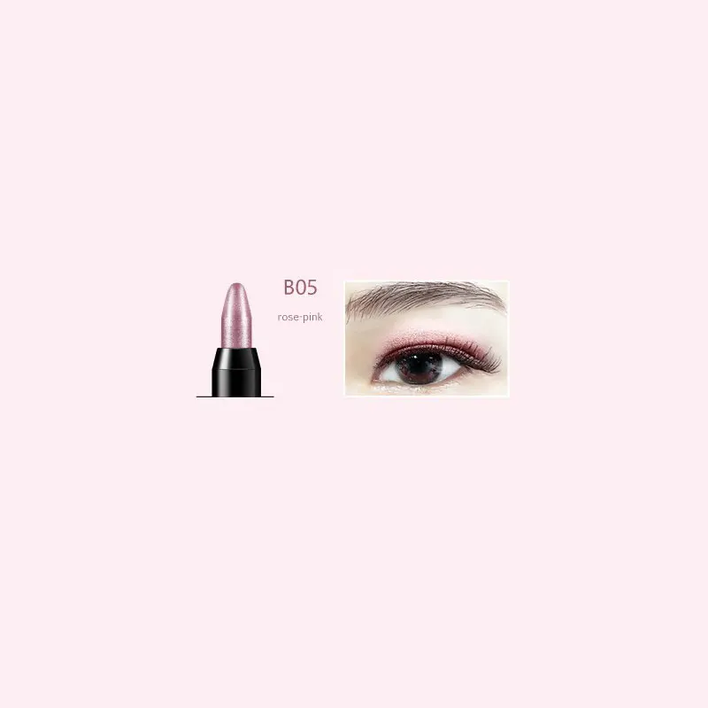 BIOAQUA Professional Makeup Eyeliner Pencil 10 Color Glitter Eye Pencil Long Lasting Waterproof Highlighter Eyeshadow Pen - Цвет: B05 Rose Pink