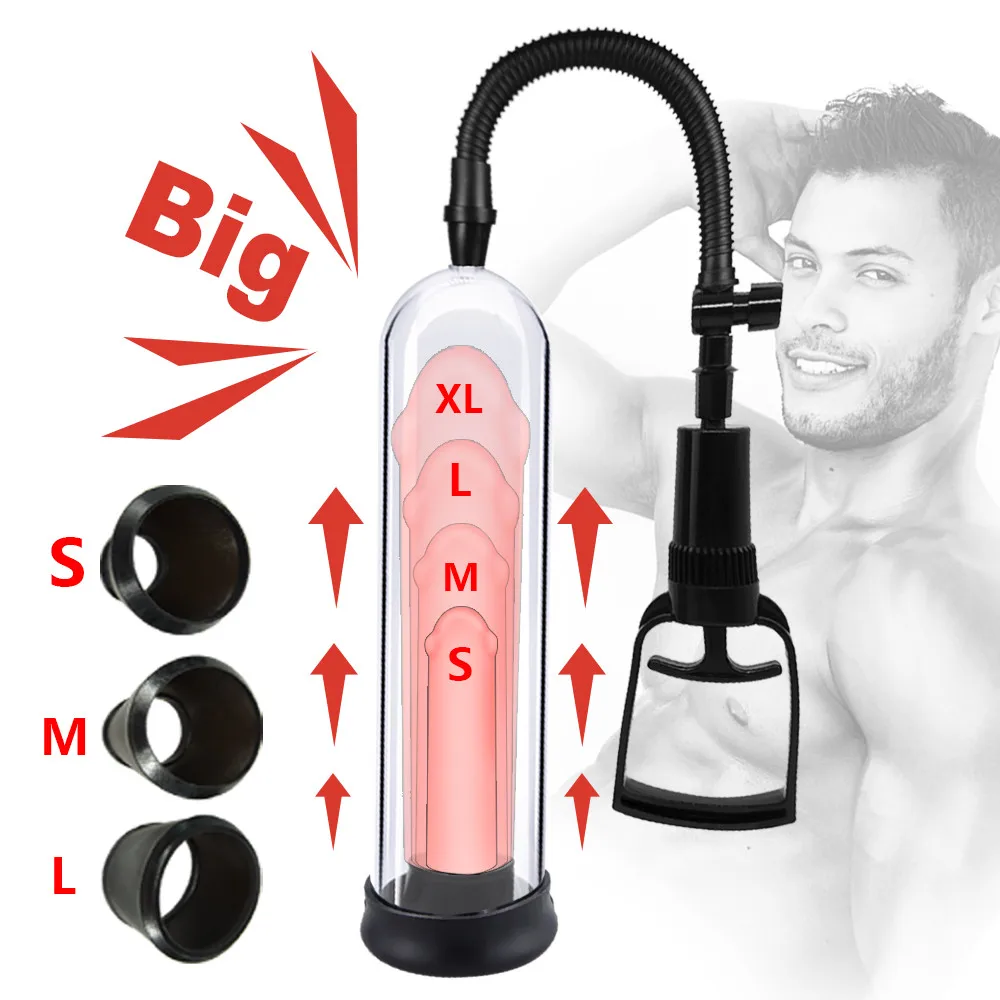Manual Penis Pump Sex Toys for Men Penis Enlargement Vacuum Pump For Penile Increase Male Masturbator Adult Penise Extender Tool|Pumps & Enlargers| - AliExpress