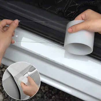 

3M Car Stickers Interior Protector Film Door Edge Protective Nano Glue Car Trunk Door Sill Full Body Sticker Vinyl Accessory