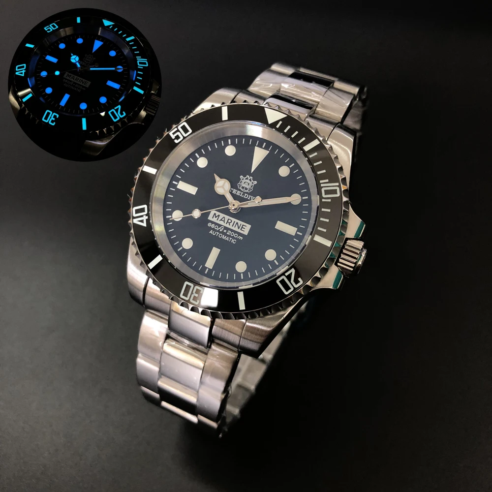 Часы STEELDIVE мужские спортивные автоматические механические водонепроницаемые до