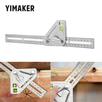 

YIMAKER Measuring Instrument, Multi-Function Caliper, Level, Angle Ruler, Triangle Ruler, Woodworking Ruler, Metal Caliper