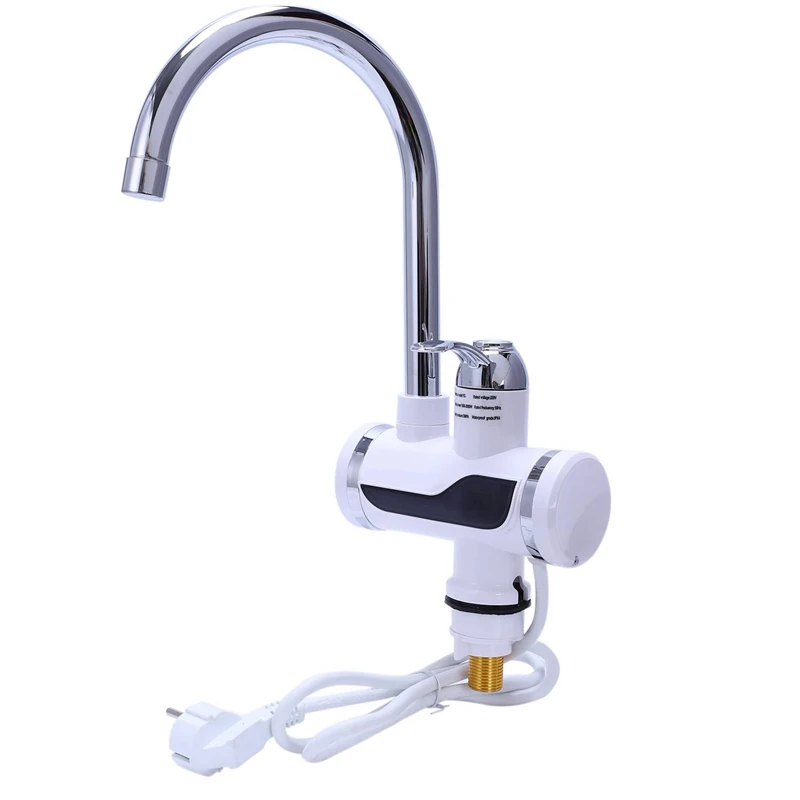 

Eu Plug Electric Kitchen Water Heater Tap Instant Hot Water Faucet Heater Cold Heating Faucet Tankless Instantaneous Water Heate