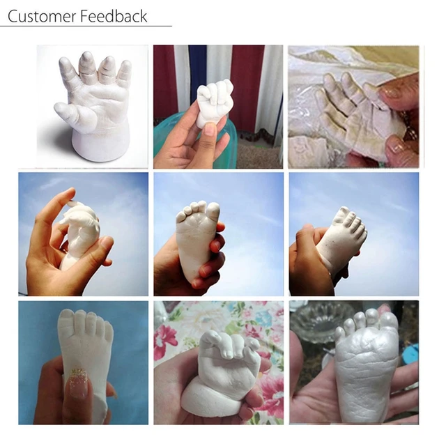 DIY Moulds For Baby’s Hands And Feet 3D Plaster Handprint Footprint