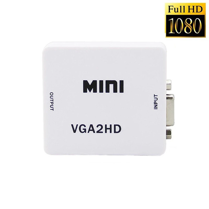1080P VGA to HDMI-compatible Adapter Converter Connector VGA2HD With Audio Port for PC Laptop for HDTV Projector Video Box vga to hdmi converter