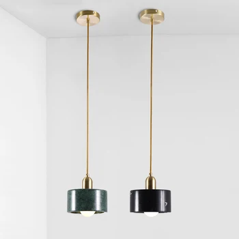 

Huitong Nordic small chandelier marble personality modern simple bar restaurant bedroom bedside net red line lamp