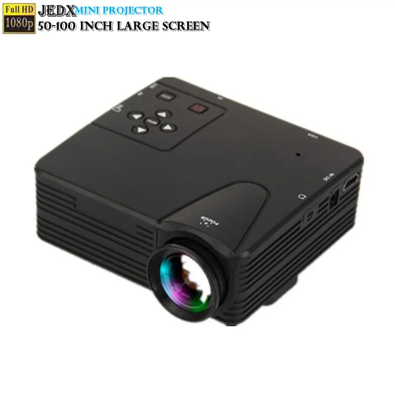 H80 LED Mini Projector 320x240PPI Support 1080P HD HDMI-Compatible USB Audio Portable Home Theater Media Video Player 50-100inch