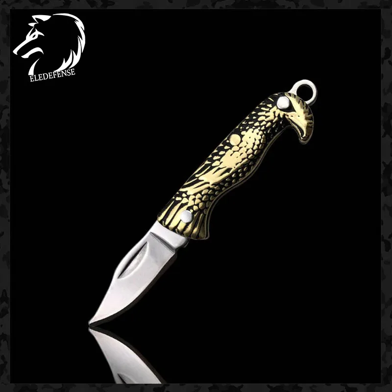 New Arrivals Brass Vintage Eagle Folding Knife CS Go Knives Mini Pocket