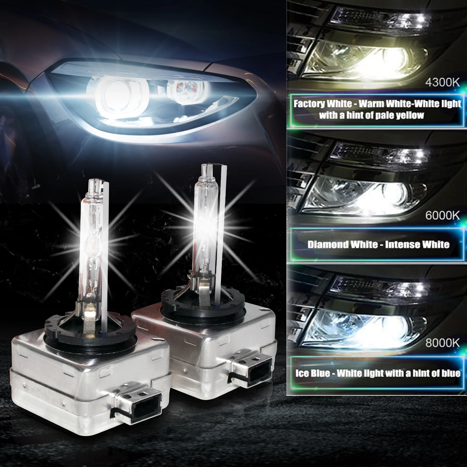 2pcs 12v 35w D1S ксеноновая лампа 4300K 6000K 8000K ксеноновая лампа D1S hid велосипедные светодиодные фары D1S HID ксеноновые лампы