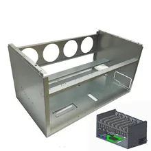 New 8 GPU 4 Fans Open Air Pro Mining Computer Alloy Case Frame Rig Stackable Case for 8 GPU ETH BTC ZEC Ethereum